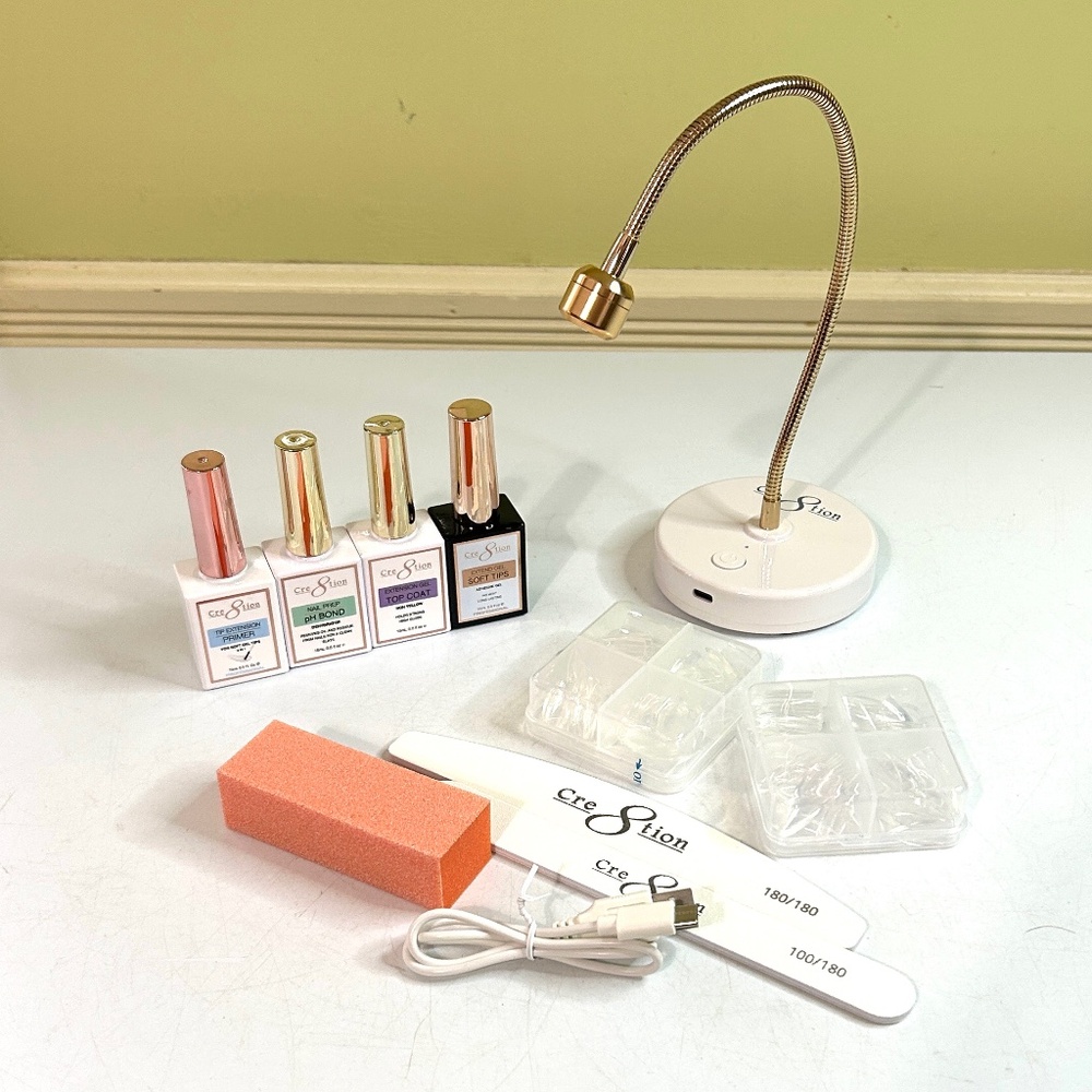 Cre8tion Professional Soft Tip Nail Extension Set With Lamp - Picture 8 of 8